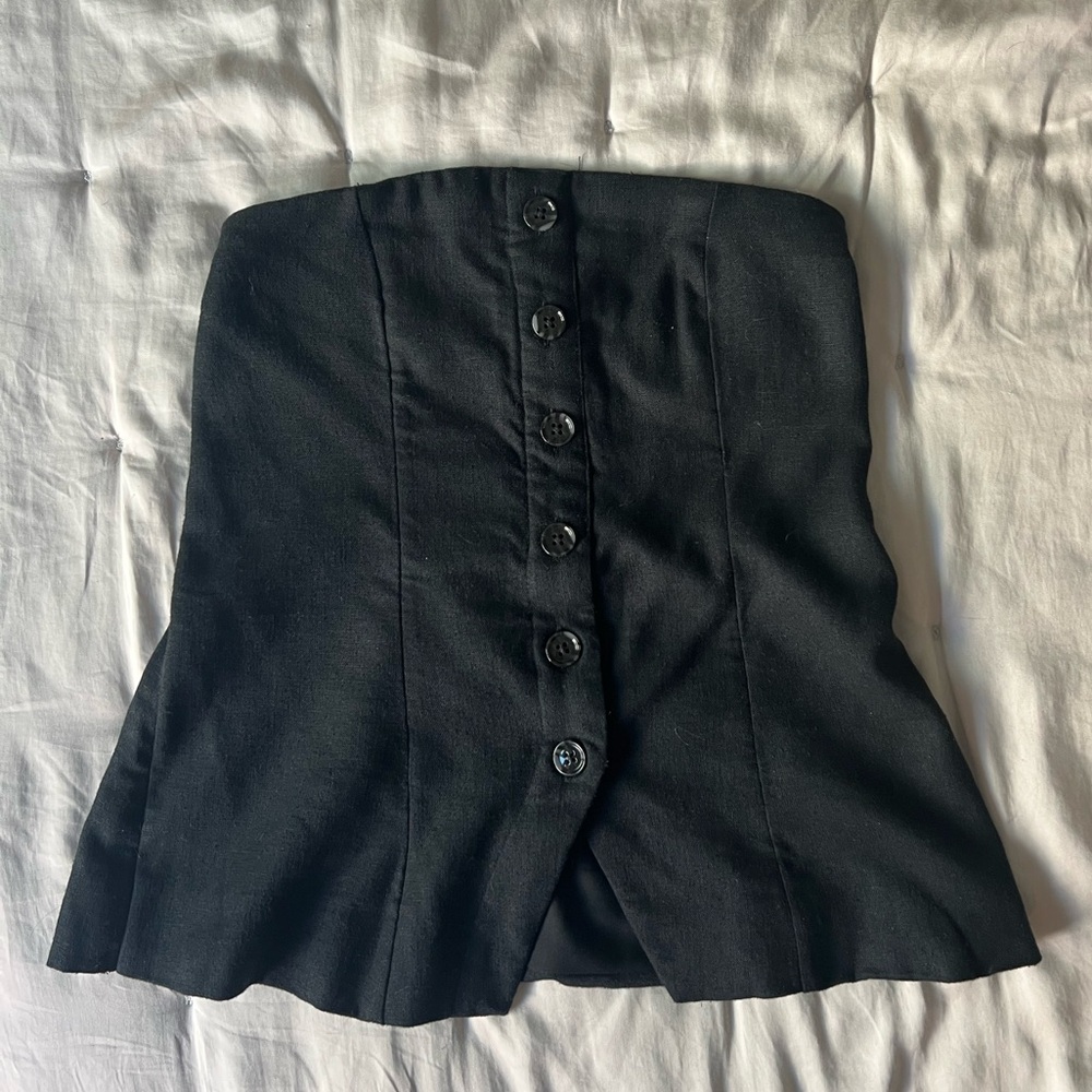 Abercrombie & Fitch Black Tailored Tube Top